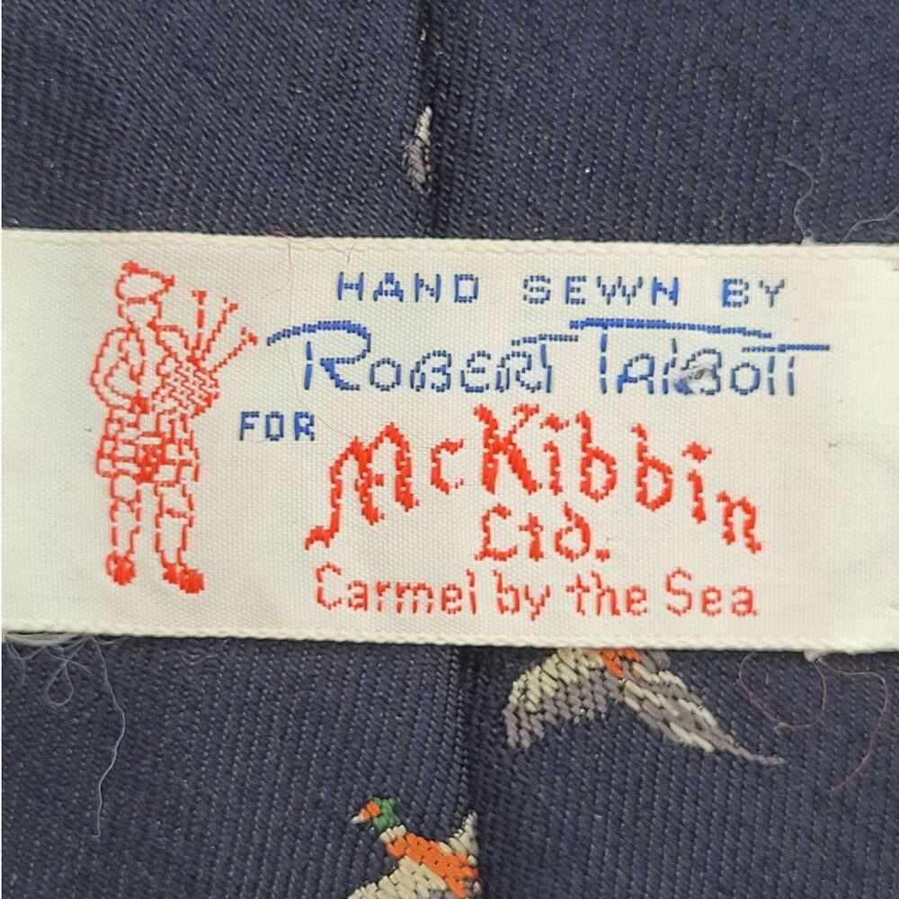 Robert Talbott Blue Pheasant Silk Wool Necktie Cl… - image 4